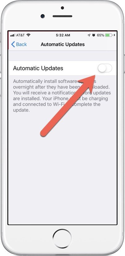 How to turn Off Automatic IOS Updates