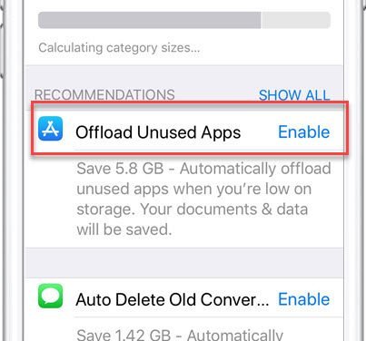 Save Storage Space by Automatically Offloading Unused Apps