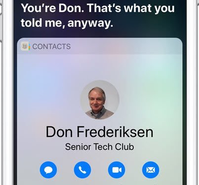 Who are you?  Does Siri know?  Setting up My Info