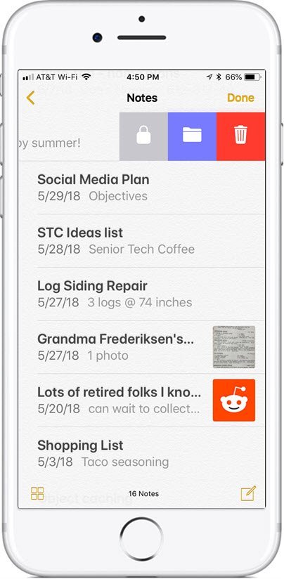 Nugget Swipe Left to Delete Swipe Left to Delete from a List
