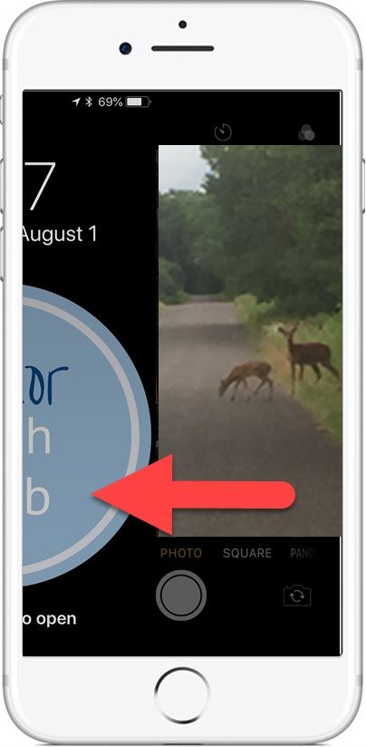 Nuggest Camera Swipe Swipe left on the lock screen to launch the camera app