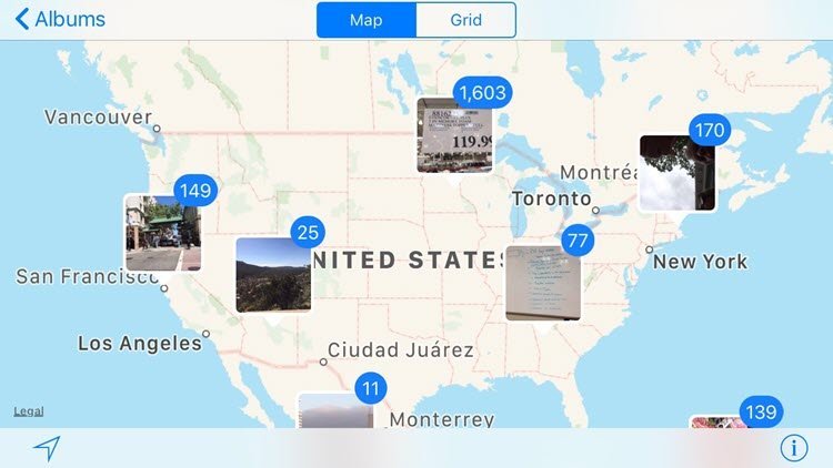 Photo Places Map Double Tap on the map to get more details