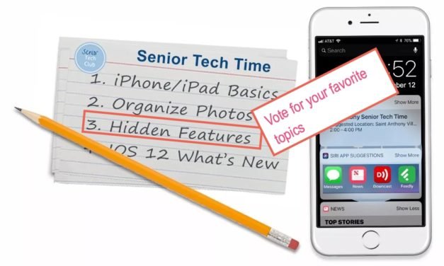 Core iPhone Functions Senior Tech Time