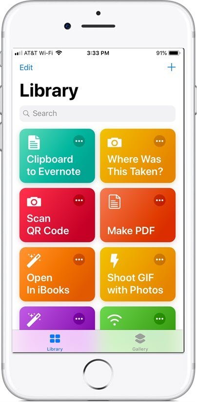 Shortcits Library Getting Started with the Shortcuts App