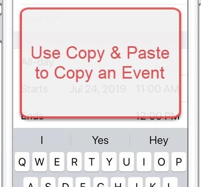 Copy Events in the Calendar App