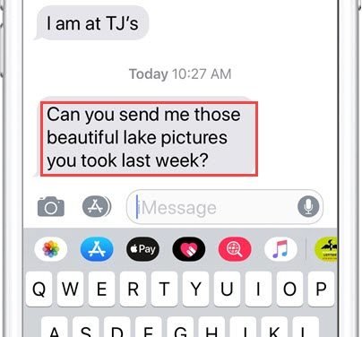 How to Send an Existing Photo in a Text Message