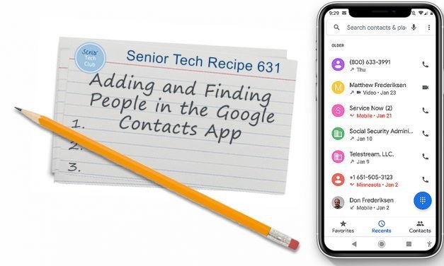 Adding and Finding People in the Google Contacts App