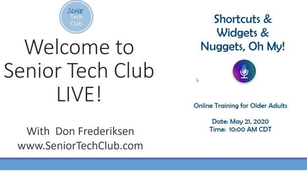 LIVE! #13 – Shortcuts & Widgets & Nuggets, Oh My!