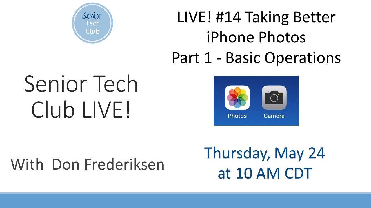 Slide1 LIVE! #14 - Taking Better iPhone Photos  - Part 1  Camera Basics