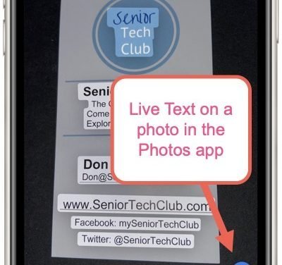 Use Live Text to Capture Text from the Camera or a Photo